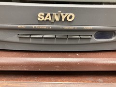 Sanyo Vintage AVM-1306 13&Prime; CRT TV Retro Gaming 1997 Vintage Works Coaxial Cable