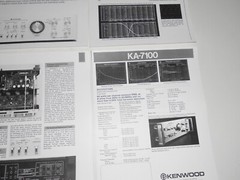Kenwood KA-7100 Audiophile DC Amplifier Brochure 6 pg, Specs, Articles, Info