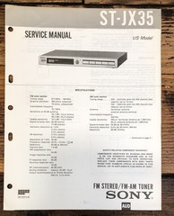 Sony ST-JX35 Tuner Service Manual *Original*