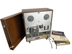 Akai X-1800SD Reel to Reel 8 Track Recorder Super Deluxe + 4 Reels TESTED READ