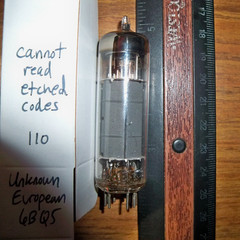Strong Unknown Gray Plate O Getter 6BQ5 / EL84 Tube – 110