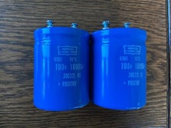 2 New Crown DC300 DC300A DC300 II Main Filter Capacitors 18000 uf 100v
