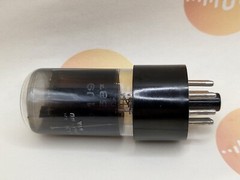 Brimar CV1988 = 6SN7GT Black Glass Lower Declined Getter – British BVA &rsquo;59 – NOS