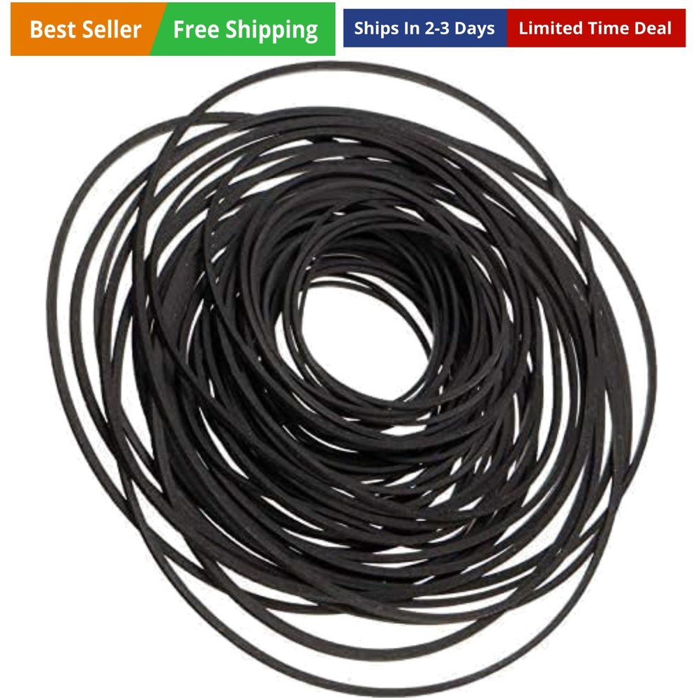 50 pack 40mm to 190mm Recorder Rubber Belts, Cassette Recorder Repair Mainten…