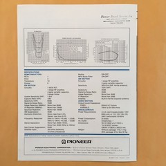 Original Pioneer TX-7100 AM/FM Stereo Tuner Brochure – NOS and Uncirculated