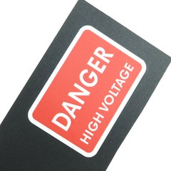 DANGER High Voltage logo badge Sticker Decal waterproof 58.5mm(2.3&Prime;)X41mm(1.6&Prime;)