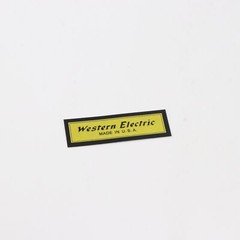 Western Electric paper sticker badge replacement piece 39mm(1.53&Prime;)X12mm(0.47&Prime;)