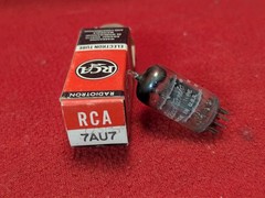 1 RCA 7AU7 Vacuum Tube. Manufactured in U.S.A. New Old Stock, Tested and Good