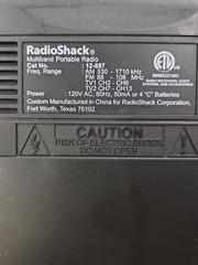 Vintage Radio Shack 12-887 Multiband Portable Radio AM FM TV1 TV2 Tested Works