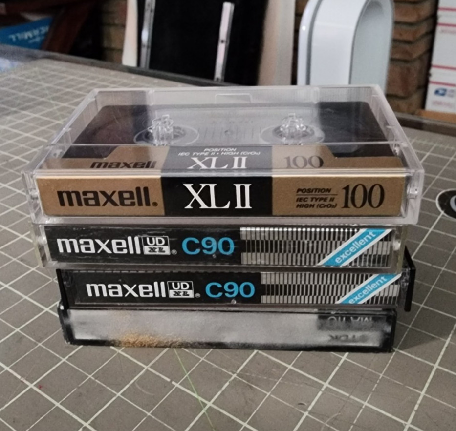 4 LOT Blank CASSETTE TAPE🎧Maxell XL IIS 90, XL II 100 & 2x UD XL C90💎Pre-Owned