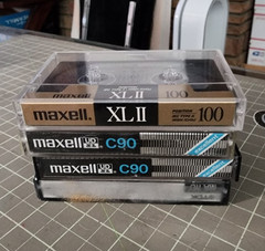 4 LOT Blank CASSETTE TAPE🎧Maxell XL IIS 90, XL II 100 & 2x UD XL C90💎Pre-Owned