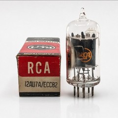 NOS RCA 12AU7A/ECC82/CLEAR TOP/L/P/SIDE GETTER/GAIN TESTED