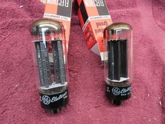 (2) NOS GE GENERAL ELECTRIC 5U4GB Rectifier Radio Audio TUBES 5U4 Black Plates