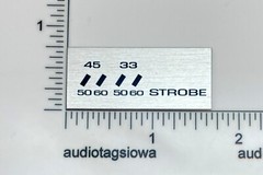 Pioneer PL-518 Speed Control Strobe Label Custom Made Aluminum