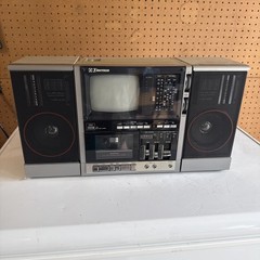 Vintage Emerson Portable Boombox BW TV, AM/FM radio, cassette RARE! TESTED FULLY