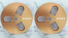 One pair silvery TAPE REEL Sony 7&Prime; inch Light Metal Aluminum Take Up Reel