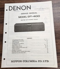 Denon DT-400 Stereo Radio Service Manual – Original