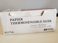 HP 82175A BOXED Black Print THERMAL PAPER (6 ROLLS) Vintage Open Box