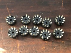 NOS – Lot of 10 Black 9-Pin Vacuum Tube Sockets #100