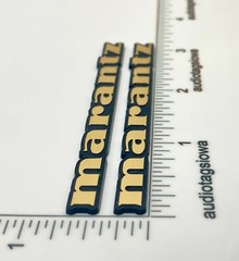 Marantz Custom Made Gold Incised Speaker Badge Logo Emblems Pair