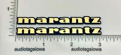 Marantz Custom Made Gold Incised Speaker Badge Logo Emblems Pair