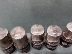GE Set of 5 Gray Plate 6SN7 Vacuum Tubes Amplitrex Tested 80-111%