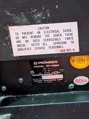Pioneer Rt-1050 Reel To Reel Deck