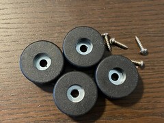 4 New FEET w/ hardware for Pioneer RT-701 RT-707 Heavy-Duty Foot Parts