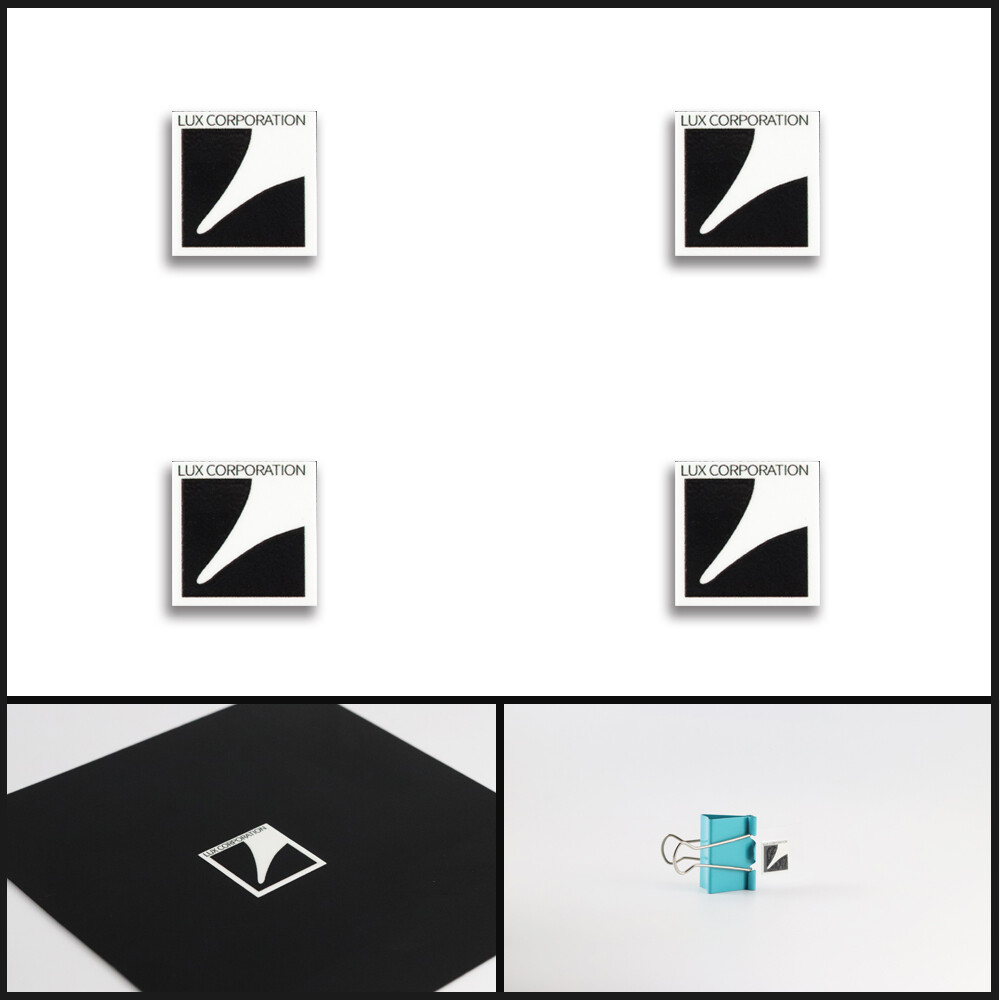 LUX CORPORATION logo badge Sticker Decal DIY waterproof 18mm(0.7&Prime;)X18mm(0.7&Prime;)