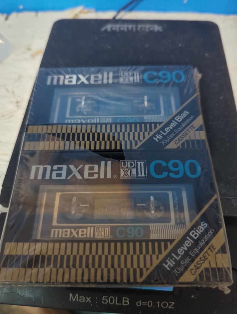 2-NEW 80&rsquo;s MAXELL UD XL II C90 High Bias Type 2 Blank Cassette Tape VTG Sealed+