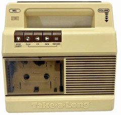 1983 Power/Tronic Take-A-Long Cassette Tape Player Recorder Vintage Untested