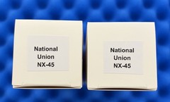 TWO National Union NX-45 Tubes 45 / Tested +100% / Engraved 1930&rsquo;s Cup Getter