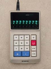 Vintage Sharp EL-8A Calculator, Itron tubes, EA-20 Power Supply, works perfect