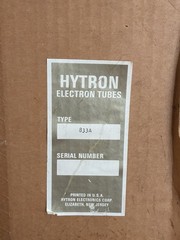 vintage Hytron 833A High-power Triode Vacuum Tube
