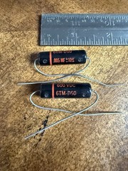 Sprague Black Beauty .005 uF +/- 10% 600VDC 6TM-D50 Capacitor Qty 2