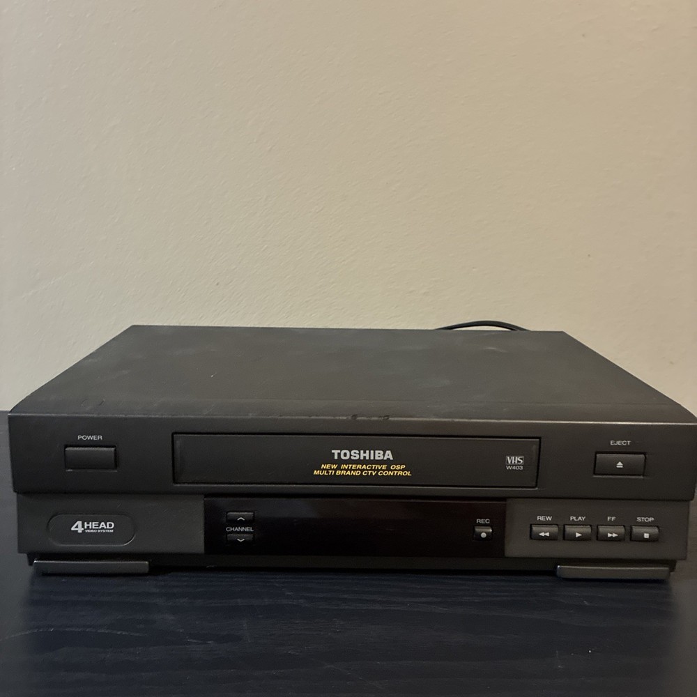 VCR Toshiba W-403 VHS Cassette Player Recorder Tested And Working No Remote