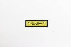 Western Electric paper sticker badge replacement piece 39mm(1.53&Prime;)X12mm(0.47&Prime;)