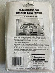 Shakespear 4352 AM/FM Antenna, Window, Glass, Sticky