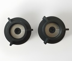 Used PAIR PLASTIC NAB HUB ADAPTERs FIT REVOX or AKAI PIONEER