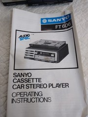 Sanyo audio spec model FT 606 Car Stereo Tape Player Made In Japan