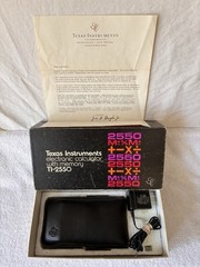 Texas Instruments TI-2550 Vintage Calculator Complete w/ Box + Original Papers