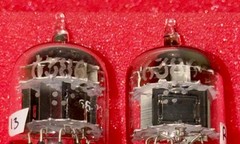 Two GE 6386 Tubes /Amplitrex Tested +100%/D Get /x3 Mica /Black P / Mid 1950&rsquo;s