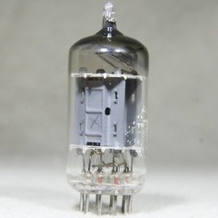 Siemens (Telefunken Label) 12AU7/ECC82 Long Plate Angled D-Getter Germany 1956