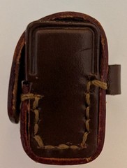 vintage 1950s-60s mono In-Ear Earbud 6.35mm with Leather Case made in JAPAN