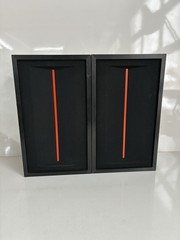 Vintage Pair Of J.C. PENNEY SPEAKERS Orange Stripe Nice Made In Japan 16 Ohm