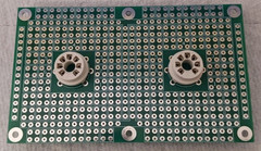 Vacuum Tube Prototype Project Board With (2) 7-Pin High Quality Tube Sockets