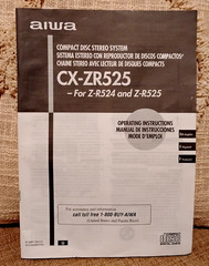 AIWA CX-ZR525 Compact Disc Stereo System Operating Instructions