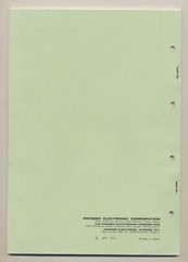Pioneer Stereo Tape Deck RT-1020L F Service Manual Apr 1973 Japan R42-345-O HTF