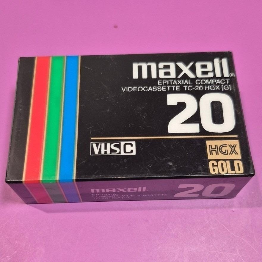 Maxell TC-20 HGX Gold VHS-C Compact Videocassette Tape New Sealed Made in Japan
