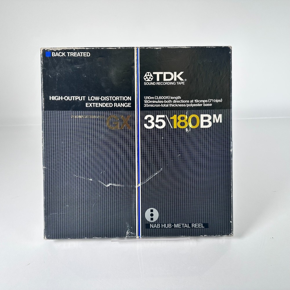 (New Old Stock) TDK GX 35180Bm Metal Reel 1/4&Prime; x 10.5&Prime; x 3600&prime; Tape